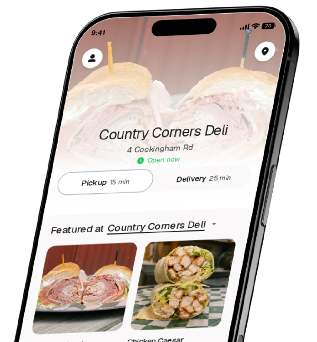 Country Corners Deli app preview